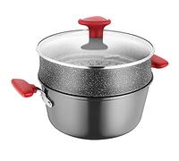 GLJTUO Steamer Pot/Soup Pot/Aluminum Alloy Pot Body,Y Non-Stick Coating, Steamed Seafood, Chicken Soup, Fried Steak,