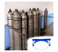 GLJTUO Steel Gas Cylinder Holder Rack - 37.4 in Organizer Shelf with Protective Chain & Fixing Screws for Home/Laboratory - 6 Set Gas Cylinder Storage Solution,6-10 Sets-Length 13.8 in