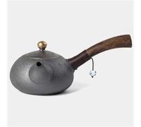 GLJTUO Teapot Set Vintage Ceramic Kettle Tea Service Japanese Style Teapots Ceramic Wood Handle Kung Fu Tea Sets Porcelain Tea Sets with Teapot,B