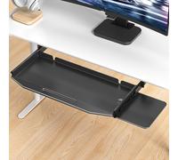GLJTUO U Desk Keyboard Drawer Adjustable Sliding Shelf For Computer Cesaving Typing Tray Supports 25Kg Ergonomic Design For Better Posture Ideal For Home Office,Black-beam-mouse Tray-720 * 410mm