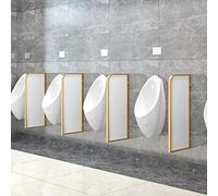 GLJTUO Urinal Screen Toilet Partition, Urinal Divider Partition, Urinal Privacy Screens, Toilet Baffle Panel Room Dividers Decorative,Gold-4pcs