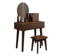 GLJTUO Vanity Set with Lighted Mirror and Stool Modern Vanity for Womem Small Dressing Table with Drawers Makeup Solid Wood Vanity Desk for Interior ? Multi Scenario Use