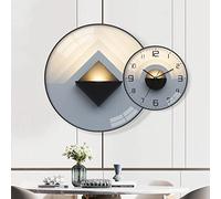 GLJTUO Wall Clock Round Home Wall Mounted Clock Tick Wall Mounted Wall Clocks Non Ticking Quartz Clock, Modern Abstract Decorative Art Painting Home Wall Mounted Cloc