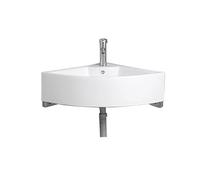 GLJTUO Wall-Mounted Corner Bathroom Sink & Vanity Cabinet Set, ct Ceramic Vessel for Small Spaces, Ideal for RVs, Basements, Restaurants - Hot/Cold Water Ready, 38x54x8cm,Hot Or Cold-48 * 66 * 14cm