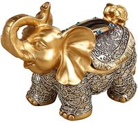 GLJTUO Wealth Figurine/Feng Shui Decor Decorative Tissue Box Holder, Elephant Statues Home Decor, Tissue Box Cover Dispenser For Bathroom, Bedroom, Living Room Business Gift,A
