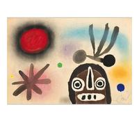 GLKFWVX Joan Miro Exhibition Posters The Sun Rises Wall Art Surrealism Canvas Painting Miro Prints Joan Miro Pictures For Home Decor 70X50cmX1 No Frame