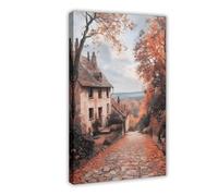 GLKISGFQ Cobblestone Village Lane(1) Canvas Poster Wall Art Decor Print Picture Paintings for Living Room Bedroom Decoration 24x36inch(60x90cm)