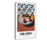 GLKISGFQ Italian Tiramisu Art Posters Canvas Poster Wall Art Decor Print Picture Paintings for Living Room Bedroom Decoration 08x12inch(20x30cm)