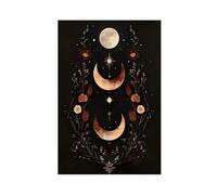 GLKISGFQ Moon Phase Botanical Mural(1) Canvas Poster Bedroom Decor Landscape Office Room Decor Gift 20x30inch(50x75cm)