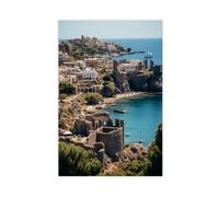GLKISGFQ Rhodes Island, Greece Poster Canvas Poster Bedroom Decor Landscape Office Room Decor Gift 12x18inch(30x45cm)