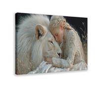 GLKISGFQ The White Queen And The Lion Poster Canvas Poster Wall Art Decor Print Picture Paintings for Living Room Bedroom Decoration 20x30inch(50x75cm)