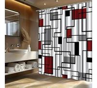 GLKSDLPO 1pc Geometric Pattern Printed Shower Curtain, Multicolour Geometric Modern Minimalist Bathroom Curtain for Bath Tub Shower Stall(270x183cm/106x72in(WxH)