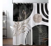 GLKSDLPO Black and Red Geometric Shower Curtain for Home Boho Mid Century Modern Minimalist Shower Curtains For Bathroom Decor(240x199cm/94x87in(WxH)