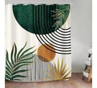 GLKSDLPO Bohemian Style Abstract Botanical Print Botanical Bathroom Decorative Shower Curtain With 12 Hooks for Holiday Home, Hostel(115x220cm/45x87in(WxH))