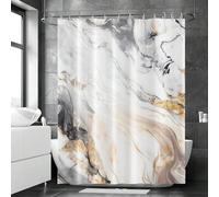 GLKSDLPO Grey White Shower Curtain, Modern Grey Marble Bathroom Shower Curtain For Bathroom Bathtub Bathroom Accessories Bathroom(135x200cm/53x79in(WxH)