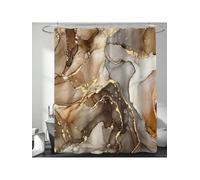 GLKSDLPO Marble Shower Curtain Set Modern Gold Ink Texture Watercolor Long Bathtub Curtains for Bath Tub Shower Stall Wet Room(110x200cm/43x79in(WxH)/shower curtain)
