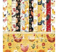 GLKTOPO 24 Sheets Easter Scrapbook Paper 6x6 Chicken Pattern New Life and Hope Symbol Single-sided Printing Cardstock Origami Decoupage Collection Decorative Craft Gifts DIY Card Making Junk Journal