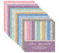 GLKTOPO Colors Mixture Scrapbook Paper Pad 6" x 6" Single-Sided Cardstock Patterned for Collection Holiday Crafts Paper Pack Frame Background Journaling Planner DIY Origami Decor- 24 Sheets (L-style)