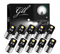 GLL 10PCS 501 LED Bulbs W5W T10 Canbus White 12V Car Bulbs 130LM 6500K