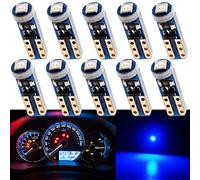GLL 10pcs Blue T5 LED Bulbs 74 70 37 17 2721 3528 5mm LED Bulbs 1-3030-SMD for Car Interior Speedometer Dashboard Instrument Gauge Cluster Indicator Light Panel Dash Lamp