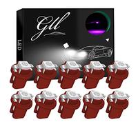 GLL 10pcs Pink T5 LED Bulbs B8.5 LED Dashboard Bulbs 1-5050-SMD for Car Interior Speedometer Dashboard Instrument Gauge Cluster Indicator Light Panel Dash Lamp
