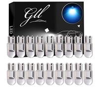 GLL 20pcs Ice Blue T10 501 LED Bulbs W5W 194 168 T10 Capless Bulbs 0.5W 80 Lumens 8000K