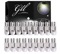 GLL 20pcs White T10 501 LED Bulbs W5W 194 168 T10 Capless Bulbs 0.5W 80 Lumens 8000K