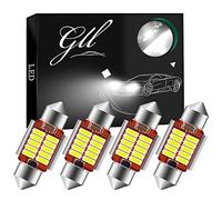 GLL 31MM C5W LED Bulbs 12V/24V 6418 Festoon Bulbs 4014 10 SMD 400 Lumens 6500K for Car Dome Lights License Lights Trunk Lights