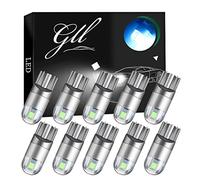 GLL 501 LED Bulbs W5W T10 Ice Blue Interior Light Side Bulbs 12V 10PCS | 3030 2SMD LED Chips, 120LM Non-Polarity for Dome, Number Plate, Side and Interior Lights