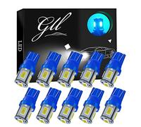 GLL T10 W5W 501 LED Bulbs Ice Blue Car Interior Dashboard Light Bulbs 10Pcs | 5630 5SMD LED Chips, 120LM 8500K, 12V for Number Plate, Dome, Dashboard and Side Lights