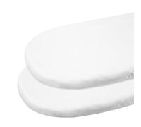 Gllquen Baby Organic Cotton Bassinet Sheets (33"x17") 2-Pack White | 100% Cotton Bassinet Mattress Sheets, Compatible with Halo, Graco, Baby Delight. Soft, universal fitted for girls boys unisex