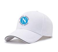 GLLUSA Men's Baseball Cap for SSC Napoli Print Casual Hat Adjustable Sun Visor Hat Golf Caps Trucker Hat Unisex Sports Cap - Teen Gift-White||One Size