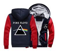 GLLUSA Men's Hoodie Jacket Sweater for Pink Floyd Print Hoodies Warm Hooded Sweatshirt Casual Jumper Jacket Long Sleeve Zip Outerwear Tops - Teen Gift- Blue Red||XL