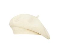 Gllutt Summer Knitted Thin Beret Hat for Women Slouchy Hat French Style Loose Soft Solid Color, Beige, One Size