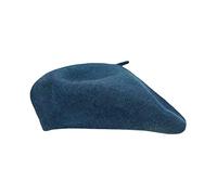 Gllutt Women Wool Beret Hat French Style Solid Color, Peacock Blue, One Size