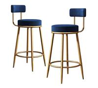 GLMGBP Counter Height Bar Stools with Back, Set of 2 Velvet Bar Chairs, Upholstered High Stool for Kitchens Island, Rustic Bar, 300lbs
