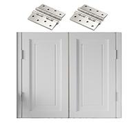 GLMGBP Solid Wood Cafe Swinging Doors, White Swinging Doors for Indoor Kitchen - Saloon Cafe Western Door with Hinges ＆ Fittings, for Balcony, Closet, Warehouse(W70cmxH90cm(27.5"x35.4"))