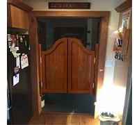 GLMGBP Solid Wood Swing Door,Indoor Louvered Café Swinging Door, Saloon Swinging Doors Cafe Doors, Indoor Porch Swing Door for Kitchen Bathroom Laundry, Western Half-Waist Doors Swinging, Hinges In