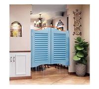 GLMGBP Swinging Doors, cafe doors, saloon doors, Retro, door swing, Indoor Solid Wood Door, Automatic Closure, Parlor Butler Door, Entrance Fence Gate Decoration (Color : A, Size : W90xH90cm(35.