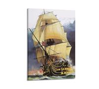 GLMHOK Naval Warships Poster Hms Victory Decorative Painting Canvas Poster 08x12inch(20x30cm)