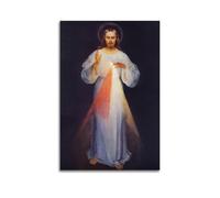 GLMHOK Religious Poster Divine Mercy Christ Jesus Artwork Decorative Painting Canvas Poster 12x18inch(30x45cm)