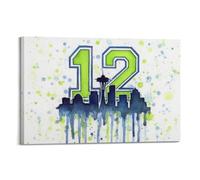 GLMHOK Sports Posters Seattle Seahawks 12th Man Art Decorative Painting Canvas Poster 08x12inch(20x30cm)