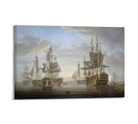 GLMHOK Vintage Battleships at Sea Poster The Fleet Of Warships In Which Horatio Nelson Was A Captain During The Revolutionary And Napoleonic Wars Decorative Painting Canvas Poster 16x24inch(40x60cm)