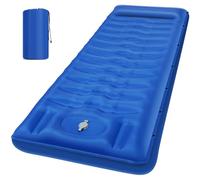 GLMNES Sleeping Pad, Ultralight 6IN Thicken Inflatable Sleeping Pad for Camping, Built-in Pump, Ultimate for Camping, Hiking, Airpad, Carry Bag, Repair Kit, Compact & Lightweight Air Mattress(Blue)