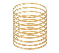 GLMOCM Boho Indian Multi Bangle Bracelet Set for Women Chunky Gold Stackable Textured Bracelets for Women Smooth Layered Stack Bracelets, L, Nickel, no gemstone