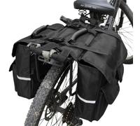 GlneYos Rear Bike Rack Bag Bicycle Ebike Saddle Bag Cycling Pannier Trunk Waterproof Bicycle Rear Seat Bag with Reflector & Adjustable Cord for Commuter Travel Outdoor, Gl-bikebag02