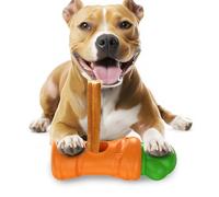 GLNHUR Bully Stick Holder for Dogs,Yak Treat Chew Holder, Prevent Choking Safety Device for Pups Small Medium Large Dogs - (Carrot Style-7in)