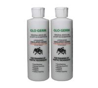 Glo Germ Gel 8 Ounce Two Pack Double Pack Glo Germ Gel (16 oz) - Gel Lotion Based Simulated Germs - Helps Promote Better Hand Washing Habits - Tr