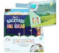 Glo Pals Light-Up Kids Books 3-Pack Library with 1 Magic Magnifier, Alex, Blair & Pippa Character Stories for Interactive Learning, Early Reader Books