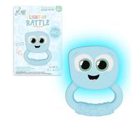 Glo Pals Light-Up Rattle - Sensory Baby Rattle Toy That Glows 7 Fun Colors - Soft Silicone Toy for Babies - Baby Rattle - Blair